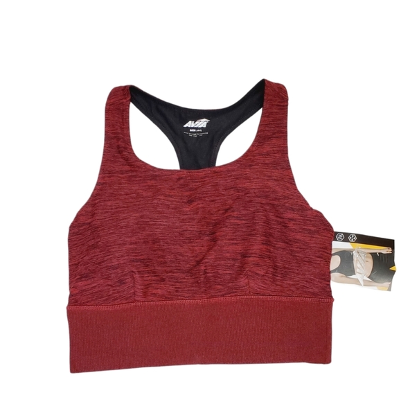 Avia NWT Women's Active Long Line Wide Underbust Band Racerback Sports Bra 909 - Picture 2 of 7